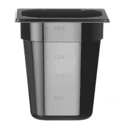 Container GN 1/6 zwart polycarbonaat - Main Image