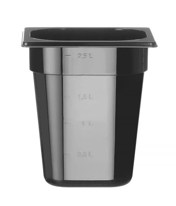 Container GN 1/6 zwart polycarbonaat