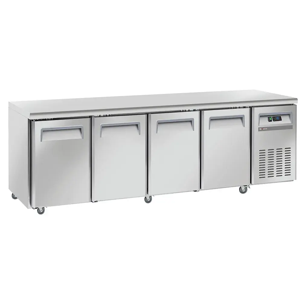 Cooling table, ventilated, 4 doors GN 1/1, on wheels, 2 with brakes - Main Image