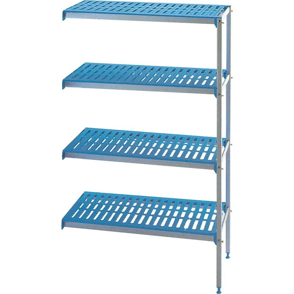 Corner rack in anodised aluminium 4 levels "Modular Rack - Main Image
