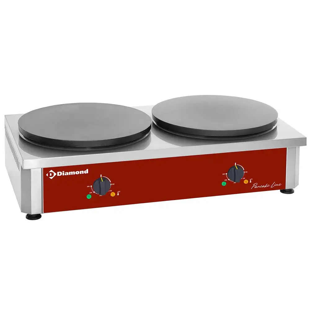 Double electrical crepe pan high output, Ø 400 mm "enameled" - Main Image