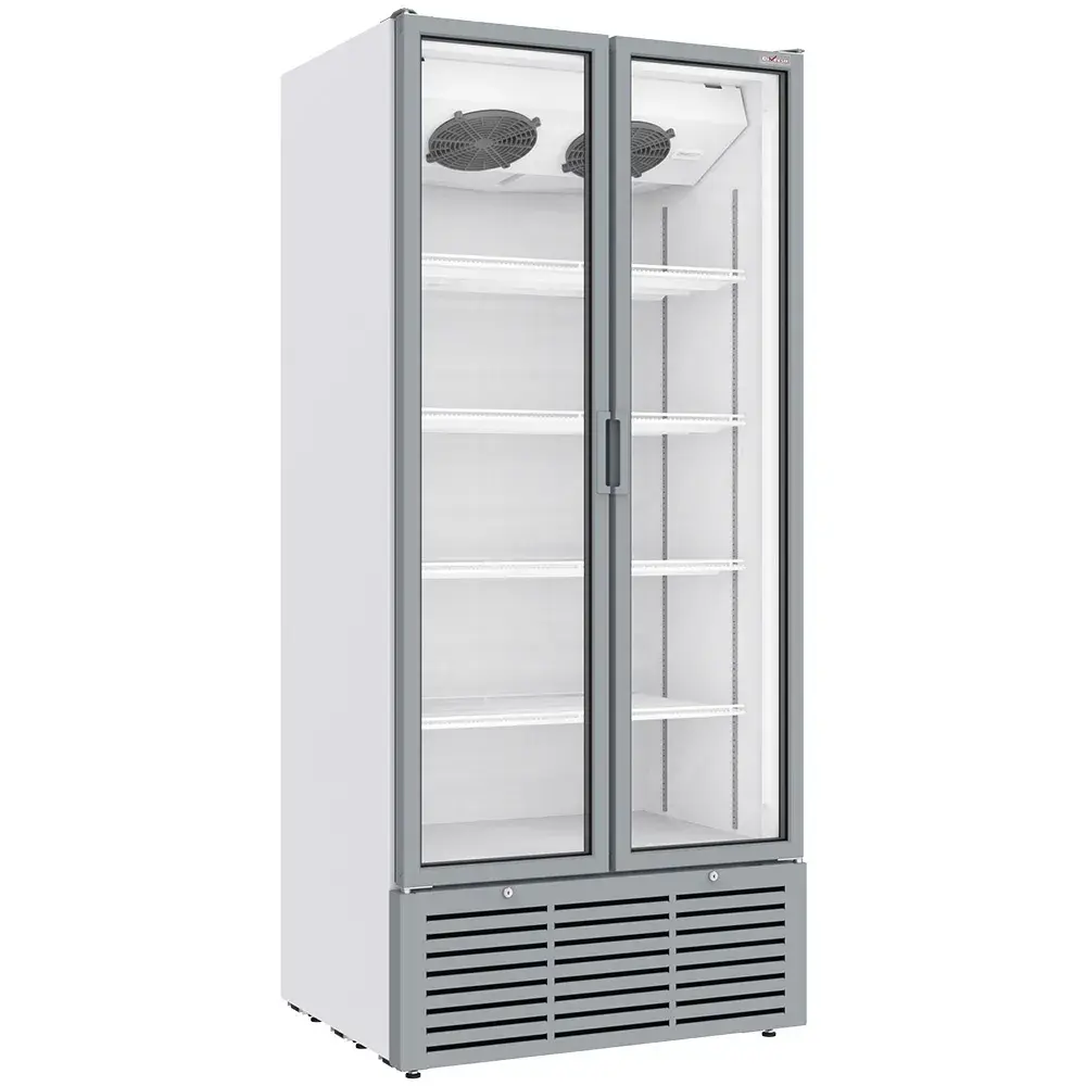 Drink display positive ventilated, 804 liters, 2 hinged doors, WHITE - Main Image
