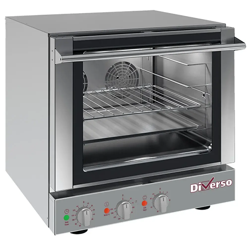 Electric convection oven, 4x 460x340 mm + salamander - Main Image