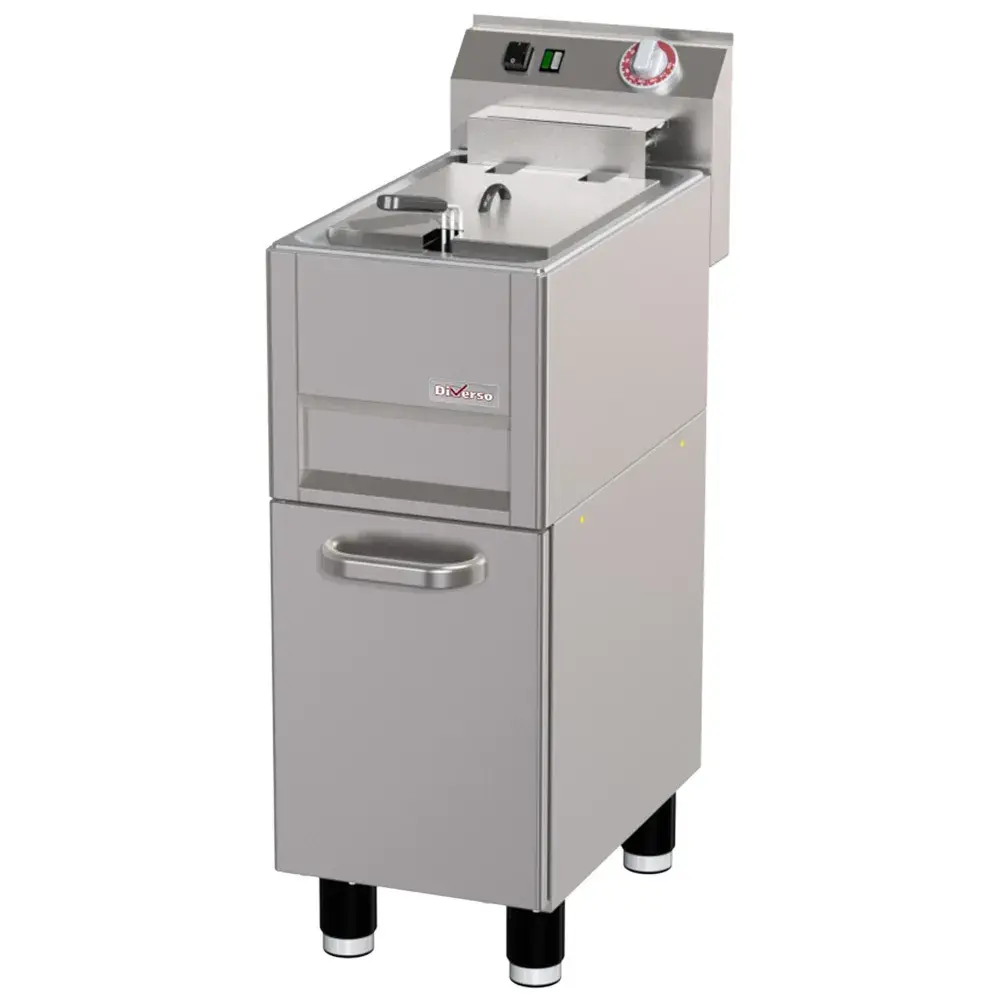 Electric fryer 13 liters on stand, with drain - Main Image