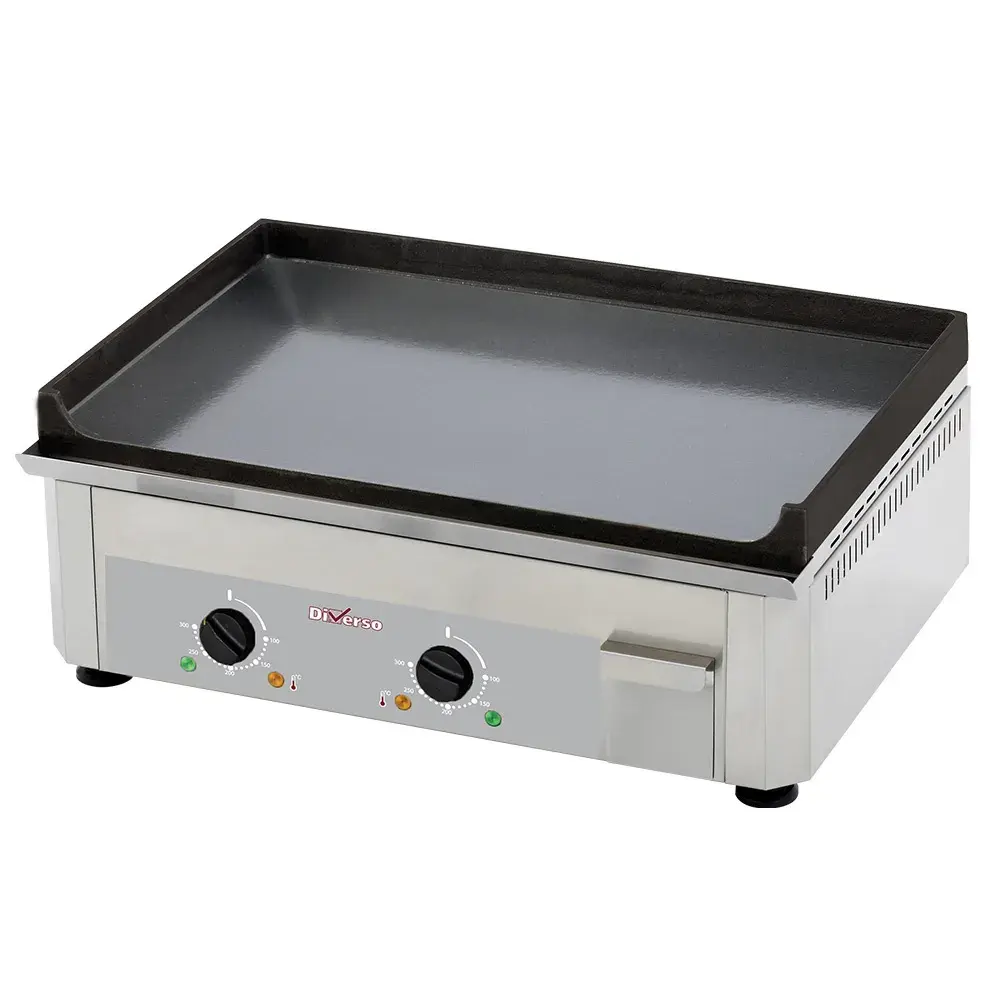 Electric griddle plate, double, enamelled - Main Image