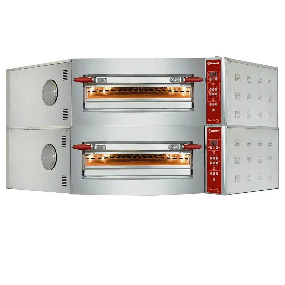 Electric oven corner unit, 2 chambers, 2x 8 pizzas Ø 350 mm - Main Image