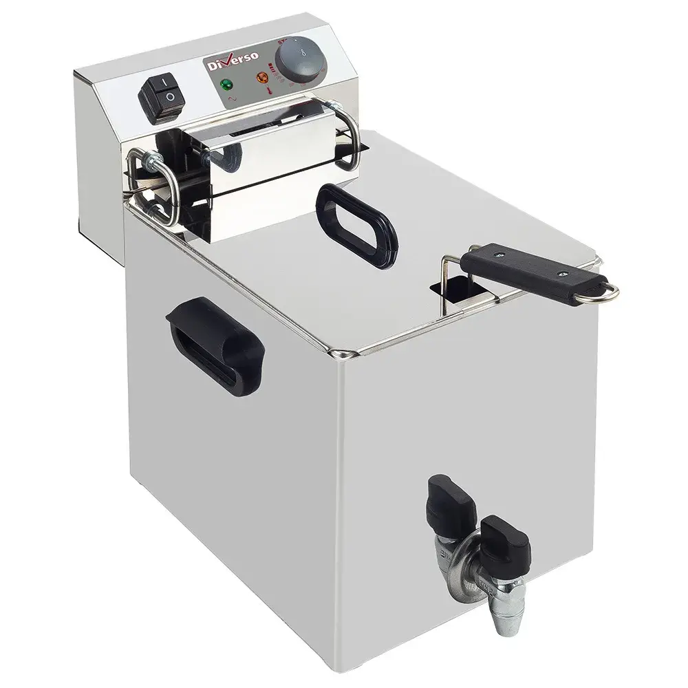 Electric table top fryer 10 liters + tap - Main Image
