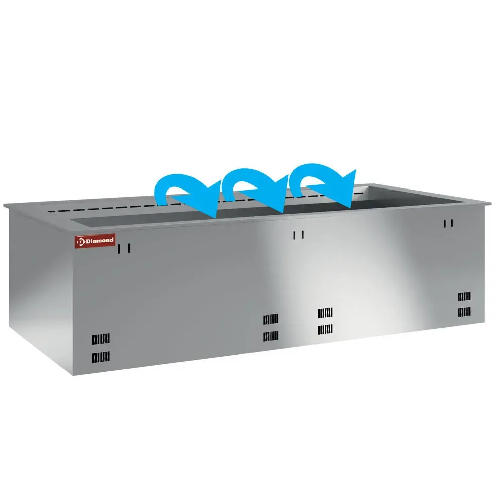 Element sink refrigerated, ventilated 5x GN 1/1 (without hermetic unit) - Main Image