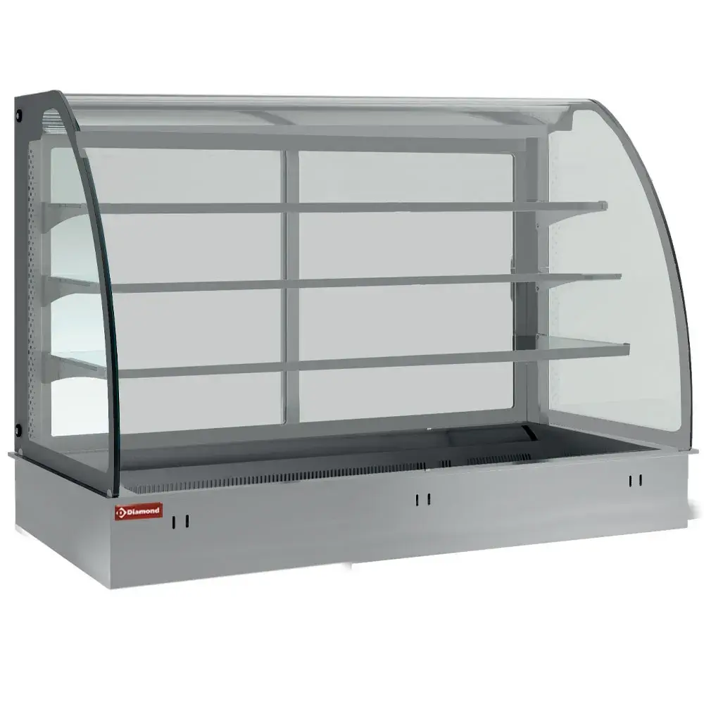 Element top and closed display on 3 levels, refrigerated, ventilated 4x GN 1/1 (without hermetic unit) - Main Image