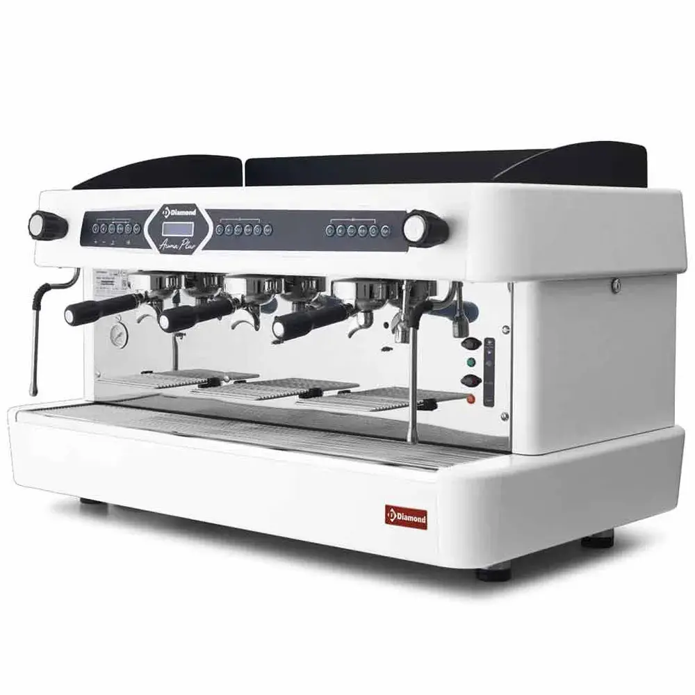 Expresso coffee machine 3 groups, automatic (with display) WHITE - Main Image