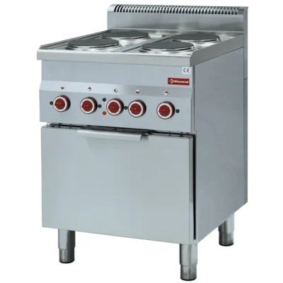 Fornuis 4 kookplaten en elektrische convectie-oven GN 2/3 - Main Image