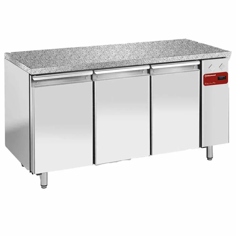Freez. table, vent., 3 doors EN 600x400 - Granite top (without group) - Main Image