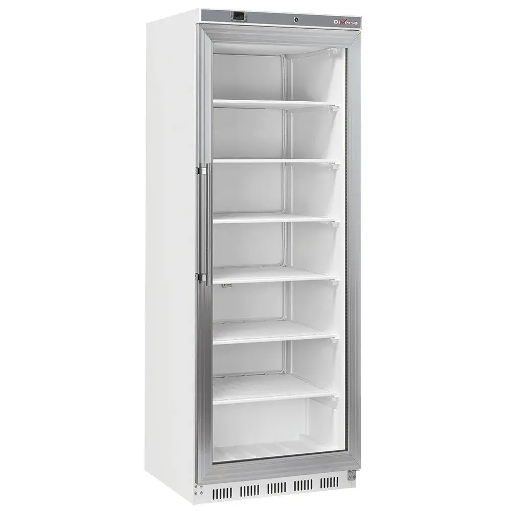 Freezer cabinet, glass door, static, 400 liters - White - Main Image