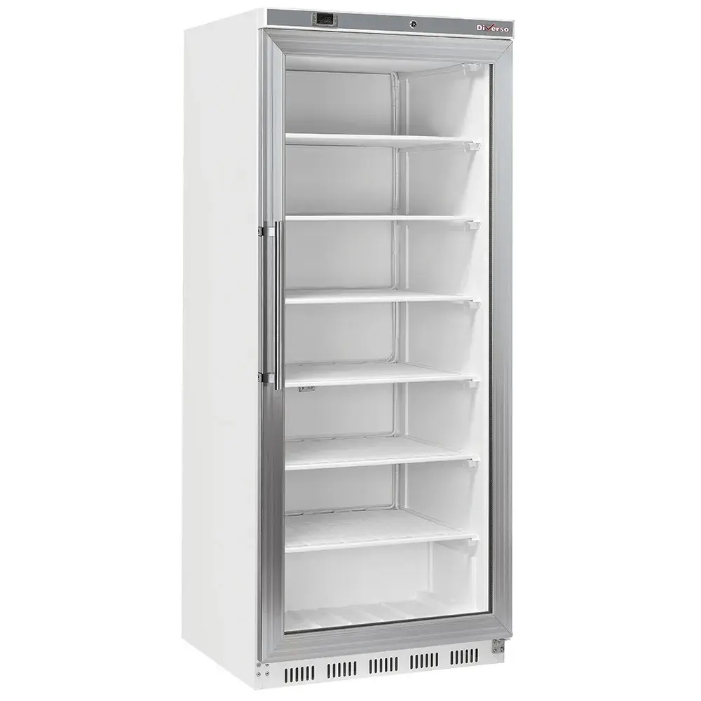 Freezer cabinet, glass door, static, 600 liters - White - Main Image