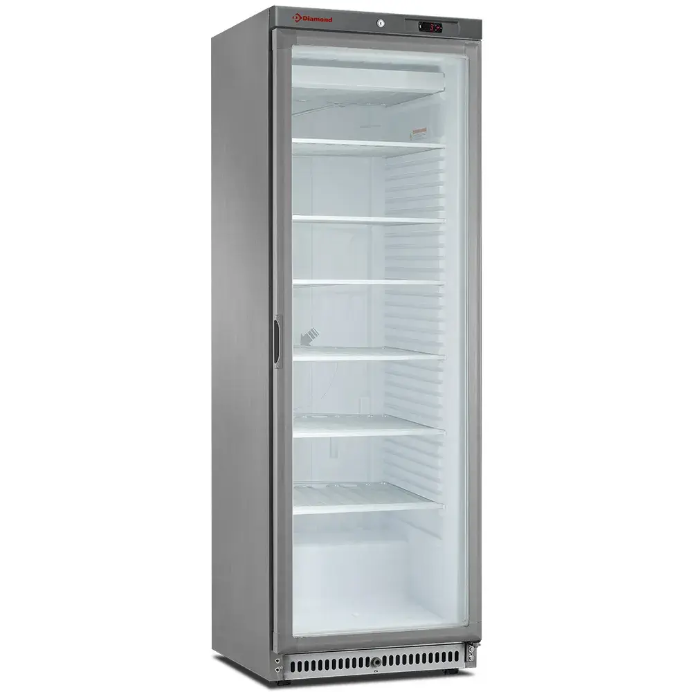 Freezer, static, glass door, 400 liters. stainless steel - Main Image