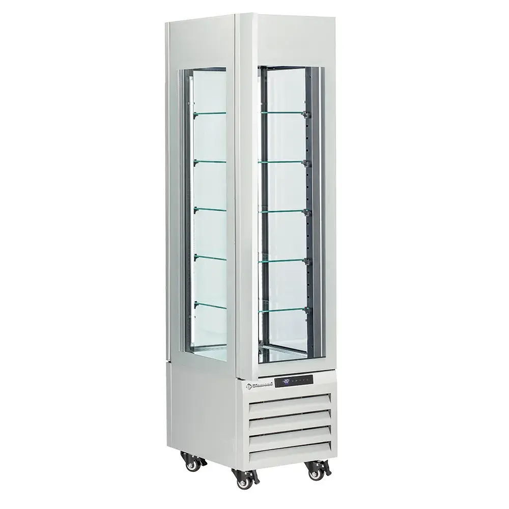 FULL glazen vitrine" 260 Lt., 5 glazen niveaus, geventileerd -ICE CREAM & PASTRY - WIT