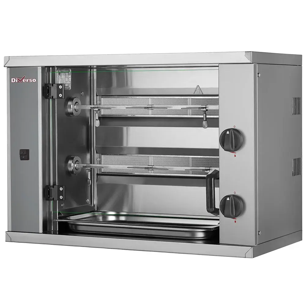 Gas chicken roaster, 2 spits (6 chickens) SMALL - Main Image