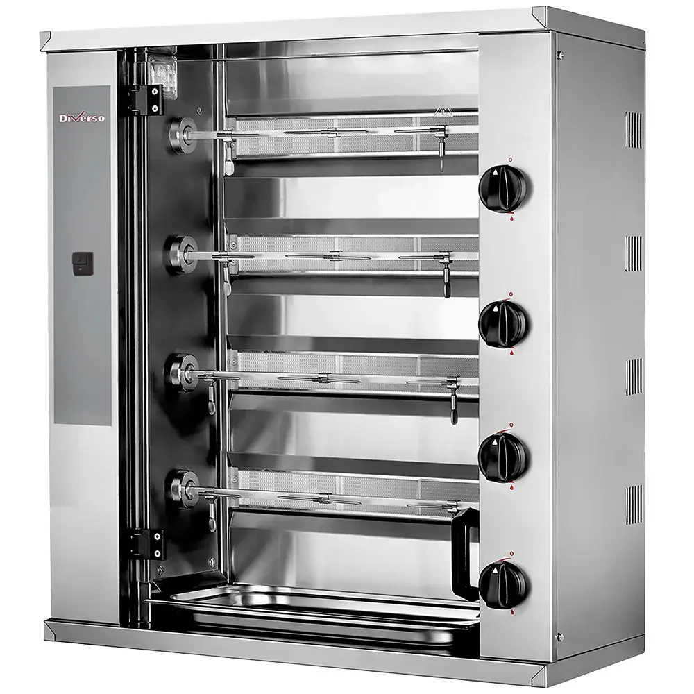 Gas chicken roaster, 4 spits (12 chickens) SMALL - Main Image