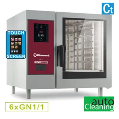 Gas oven "TOUCH" oven direct steam and convection, 6x GN 1/1+Cleaning - Main Image