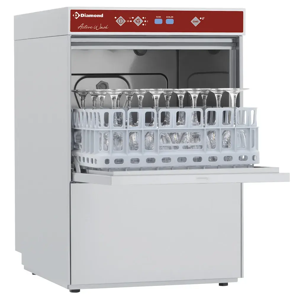 Glasswasher squared basket 400x400 mm + anti-pollution device, AB type (Break Tank) - Main Image
