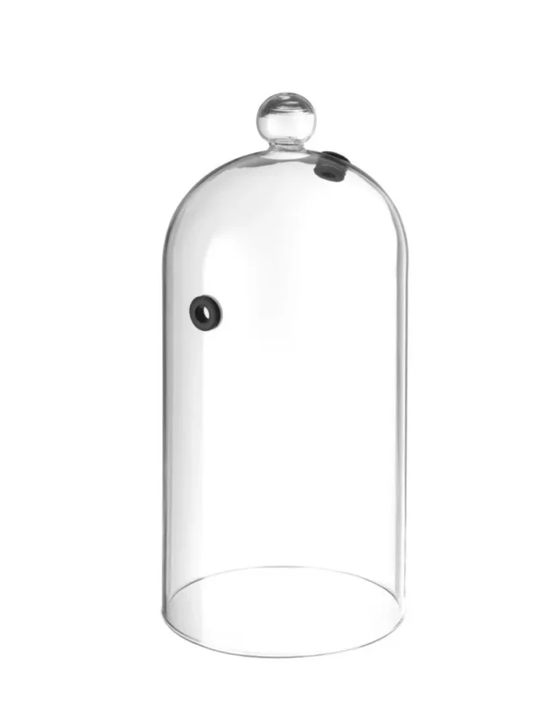 Glazen stolp met ventilatieopening