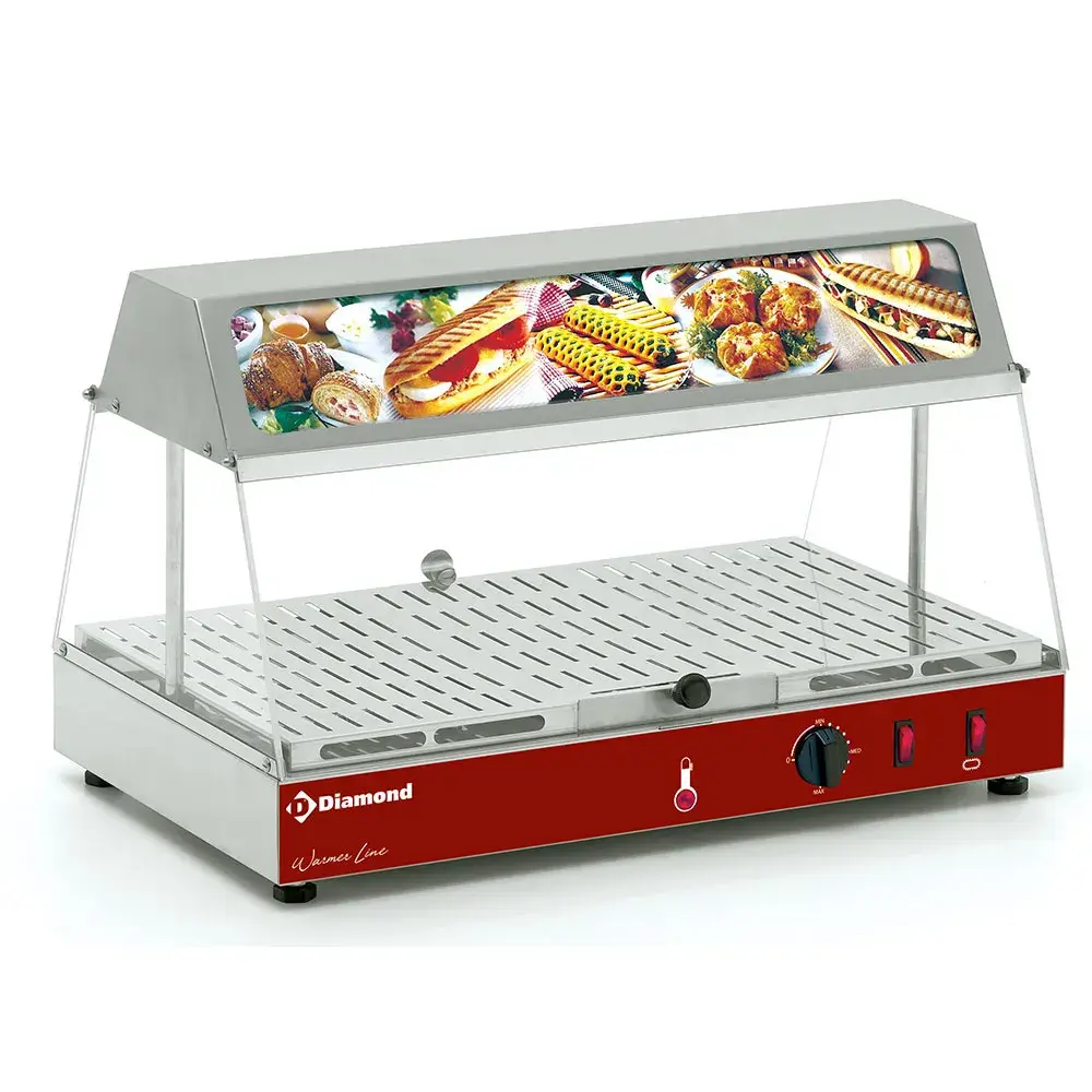 Heated display case with luminous sign - Main Image