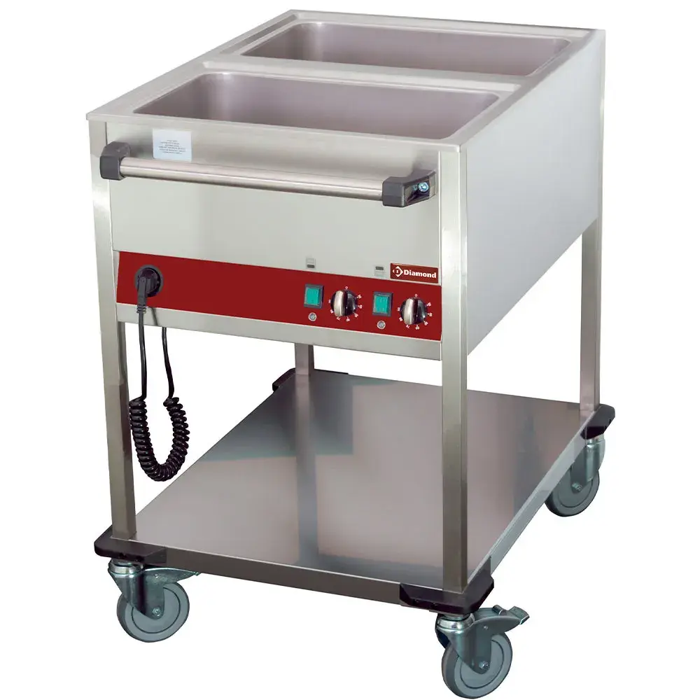 Heated trolley 2 GN 1/1 - h 150 mm, 2 temperatures - Main Image