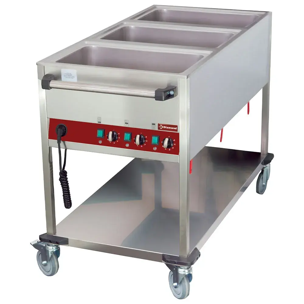 Heated trolley 3 GN 1/1 h 150 mm, 3 temperatures - Main Image
