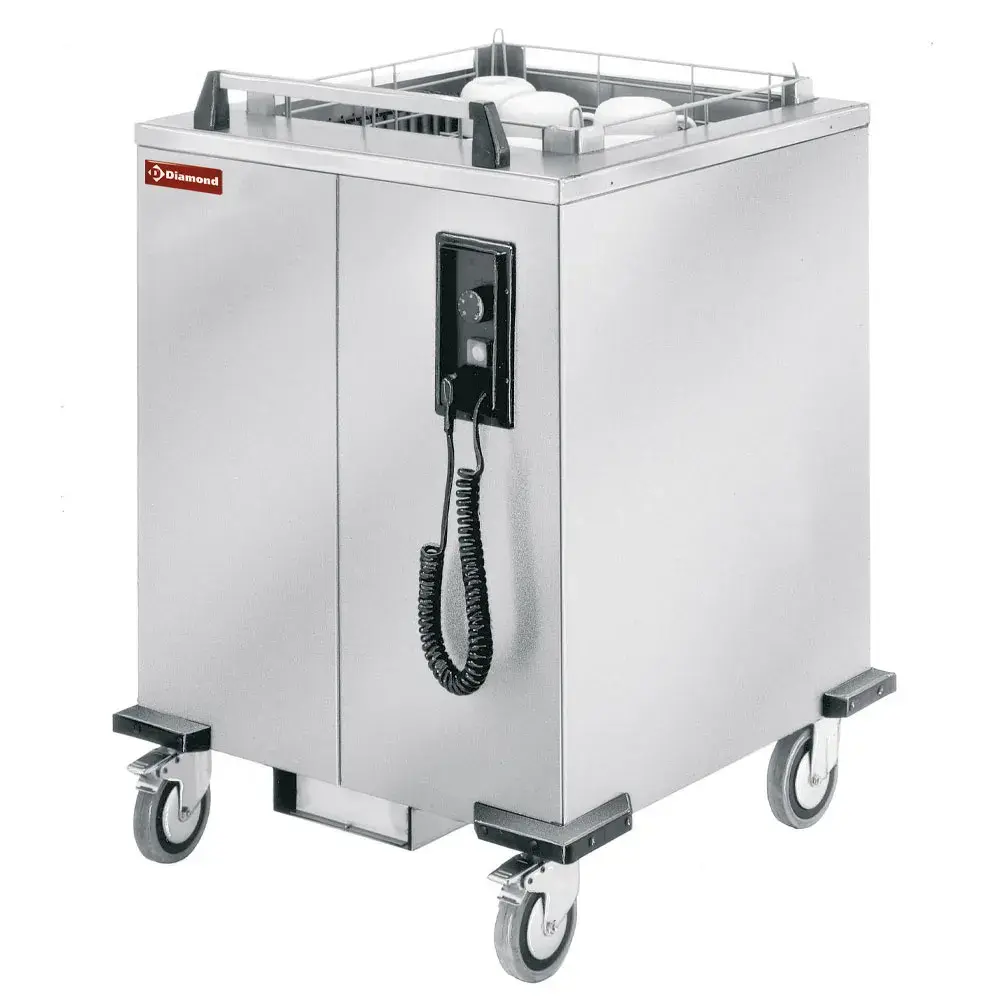 Heating trolley with spring system for baskets 500x500 mm - Main Image