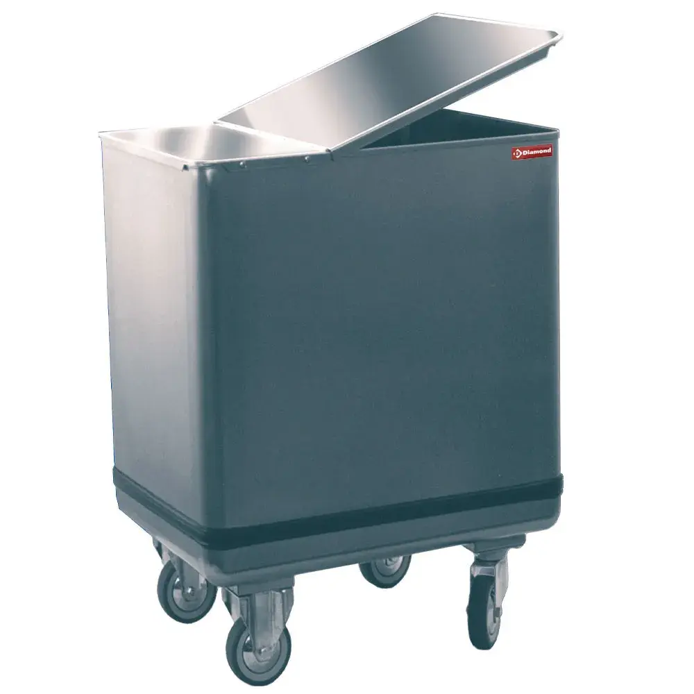 Hopper in stainless steel on wheels 150 lit. - Main Image