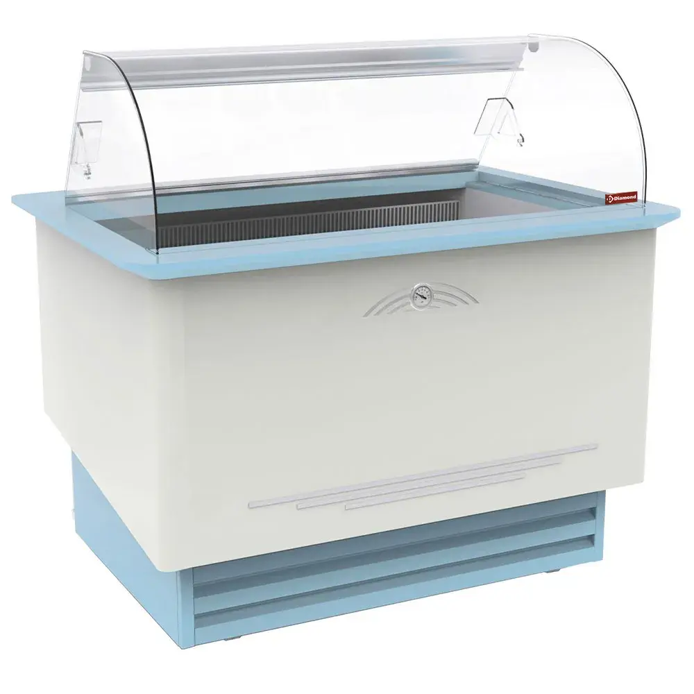 Ice cream display case static, 10 trays 5 Lit, with reserve - Main Image