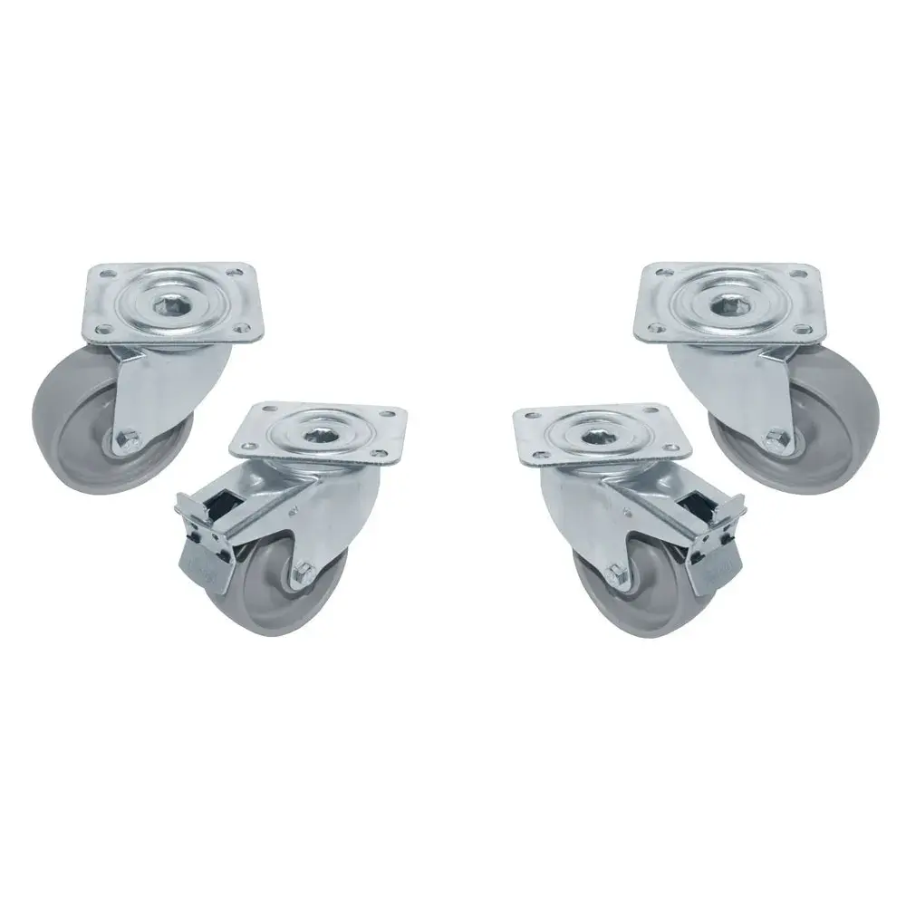 Kit 4 SST castors for tables, swiveling, 2 with brakes - Main Image