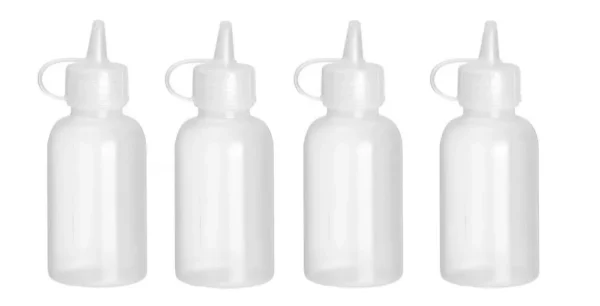 Mini saus dispenser - set van 4 stuks.