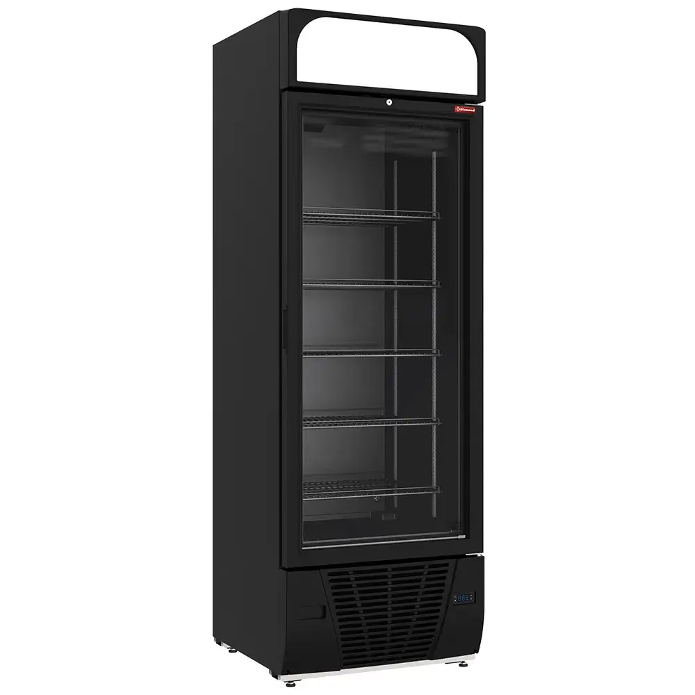Negative refrigerated display 496 liters - 6 levels with lightbox - BLACK - Main Image