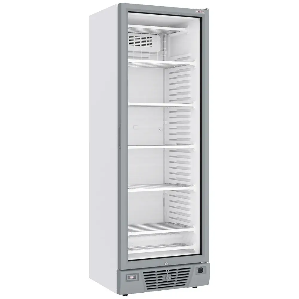 Negative ventilated display case 382 liters - 5 fixed levels - WHITE - Main Image