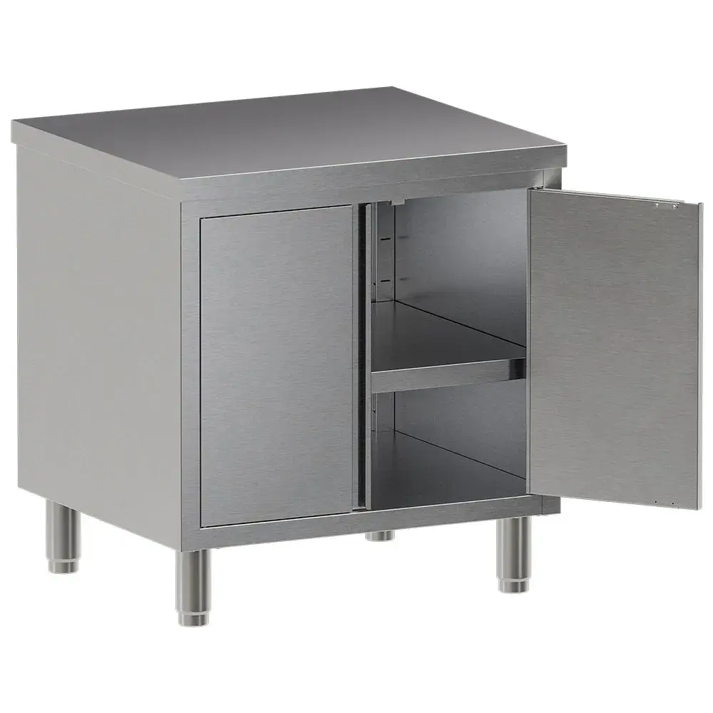 Neutral cabinet table, hinged doors - Main Image