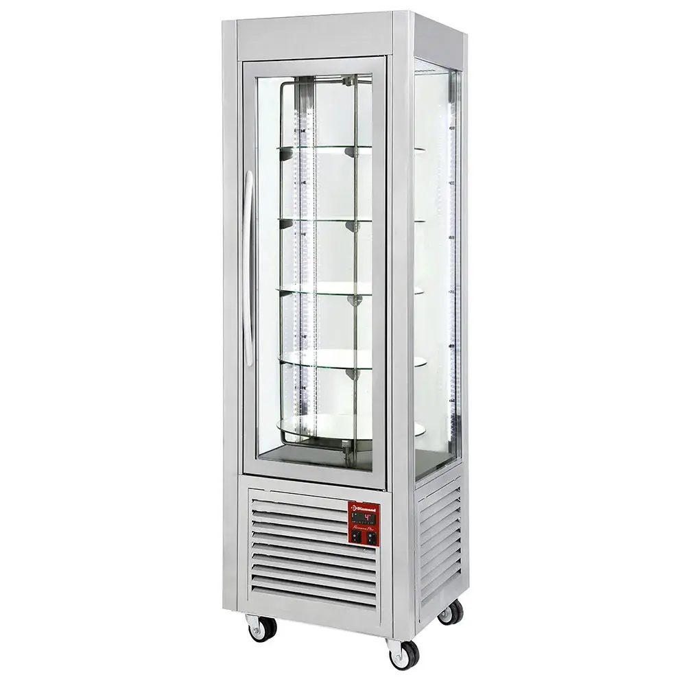 Panoramic display, 5 rotating plates, 360 LT, stainless steel. - Main Image