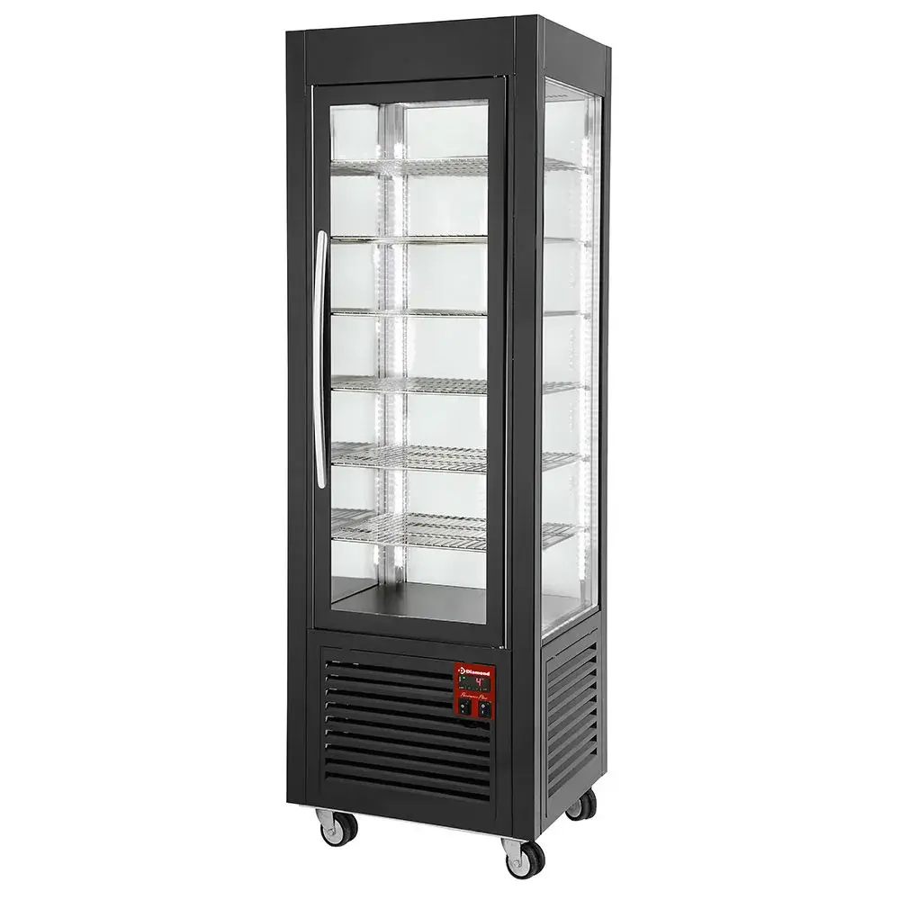 Panoramic display, 5 shelves, ventilated, 360 LT, Black - Main Image