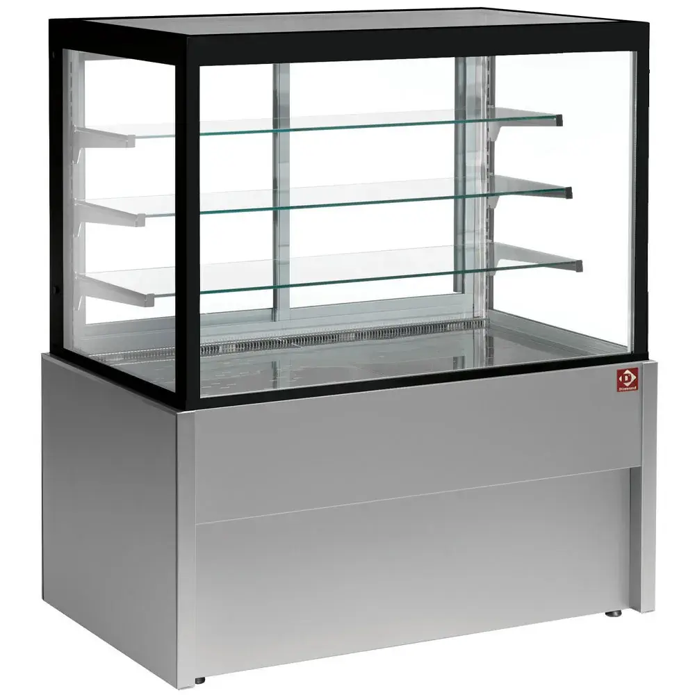 Panoramic display counter, heated, 4 levels, without storage room - GREY - Main Image