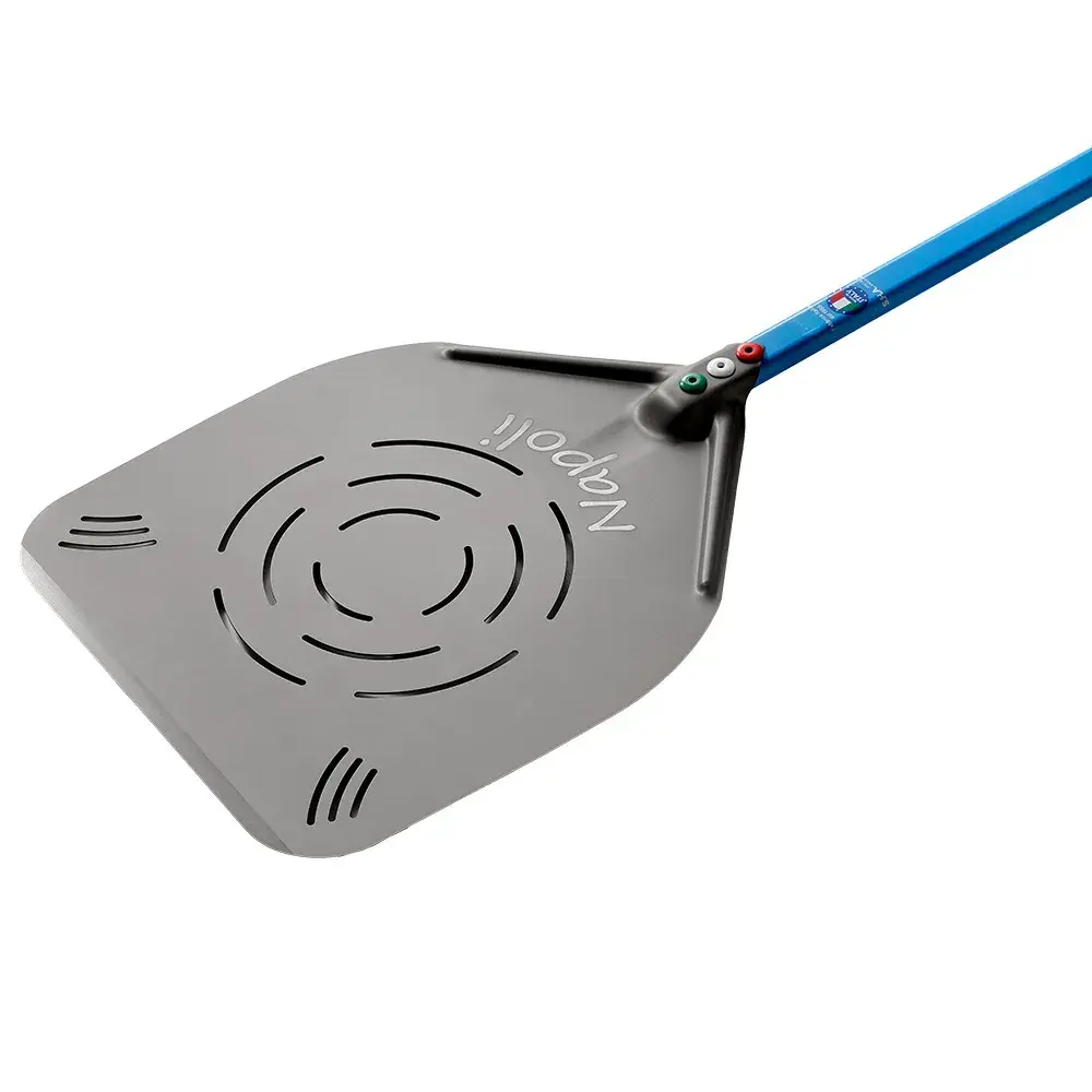 Perforated Neapolitan aluminum pizza shovel 320 mm - Main Image