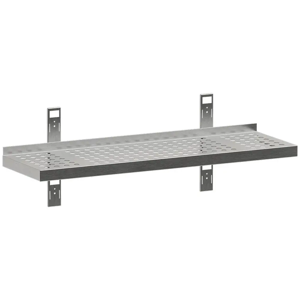 Perforated wall shelf with 2 brackets and 2 uprights - Main Image