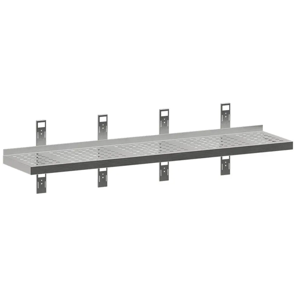 Perforated wall shelf with 4 brackets and 4 uprights - Main Image
