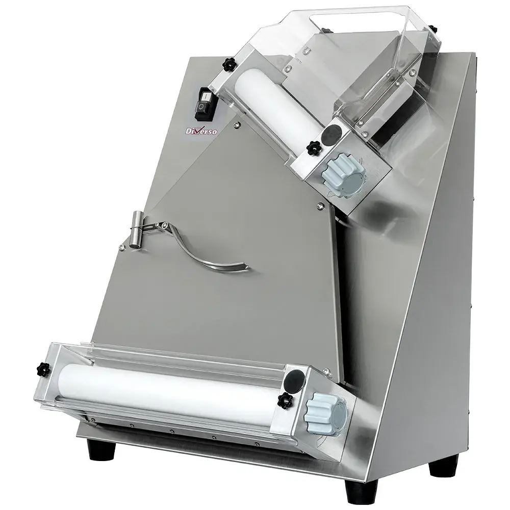 Pizza roller Ø 400 mm, 2 rollers, in stainless steel - Main Image