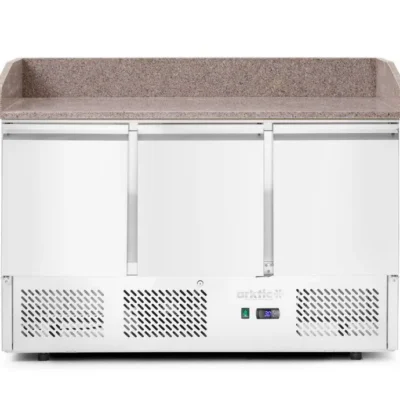 Pizzawerkbank met 3 deuren en koelvitrine 380+40L - Main Image