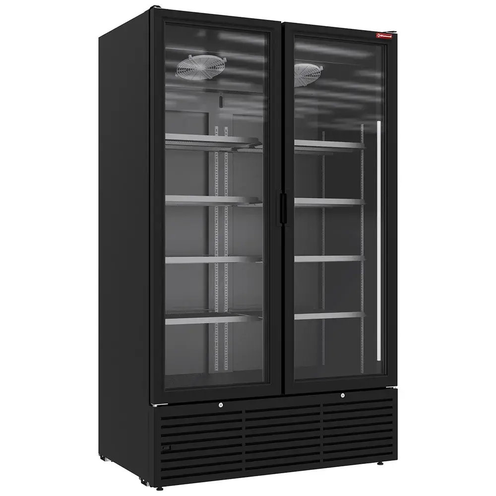 Positive refrigerated display 1142 liters, 2 hinged doors - BLACK - Main Image