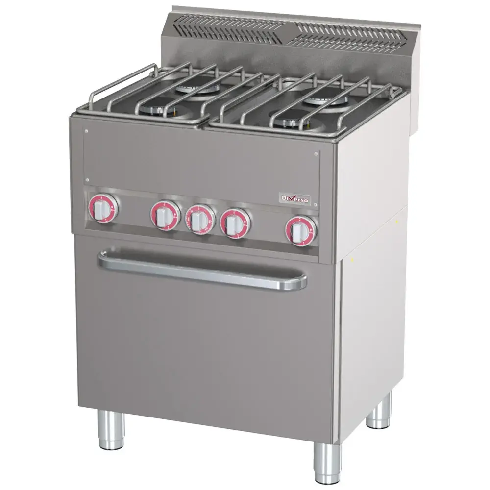 Range 4 burners with convection oven GN1/1 - Main Image