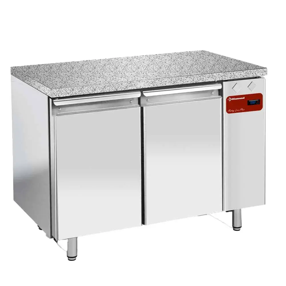 Refrig. table, vent., 2 doors EN 600x400 - Granite Top (without group) - Main Image