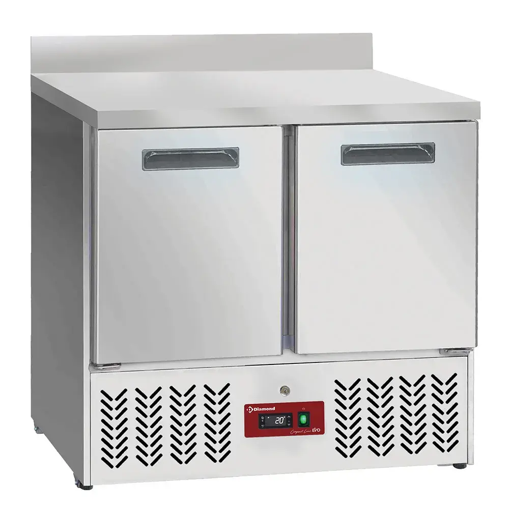 Refrigerated counter 2 doors GN 1/1, with backsplash - Main Image