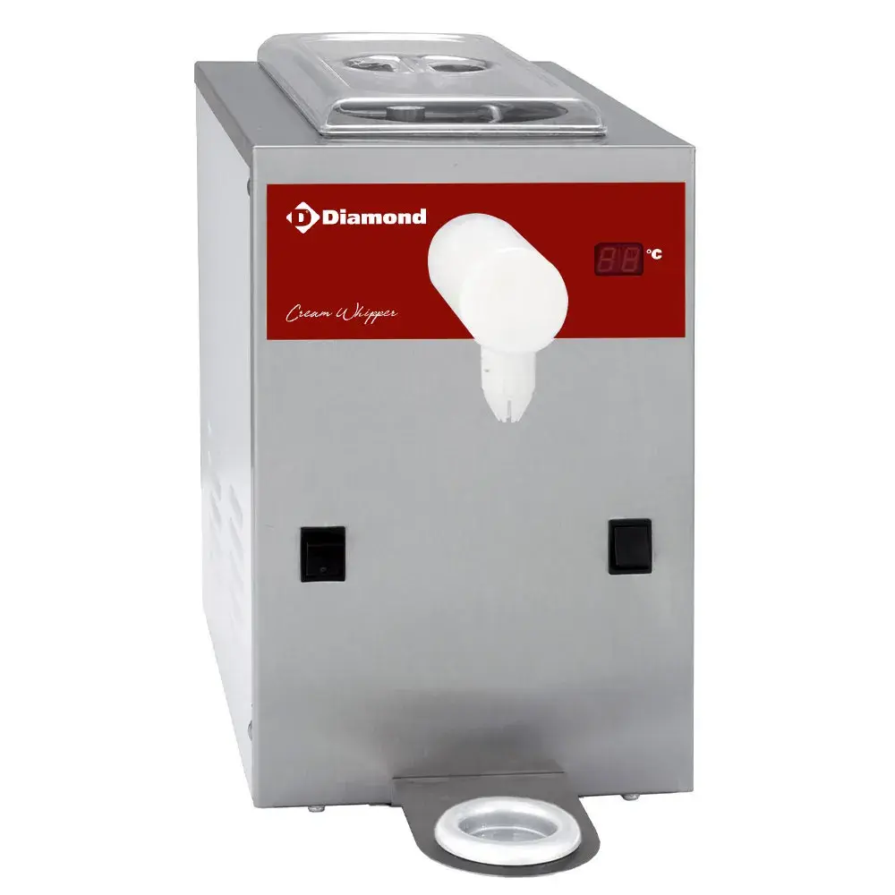 Refrigerated cream whipper in stainless steel, tank 2 L (100 L/h) - Main Image