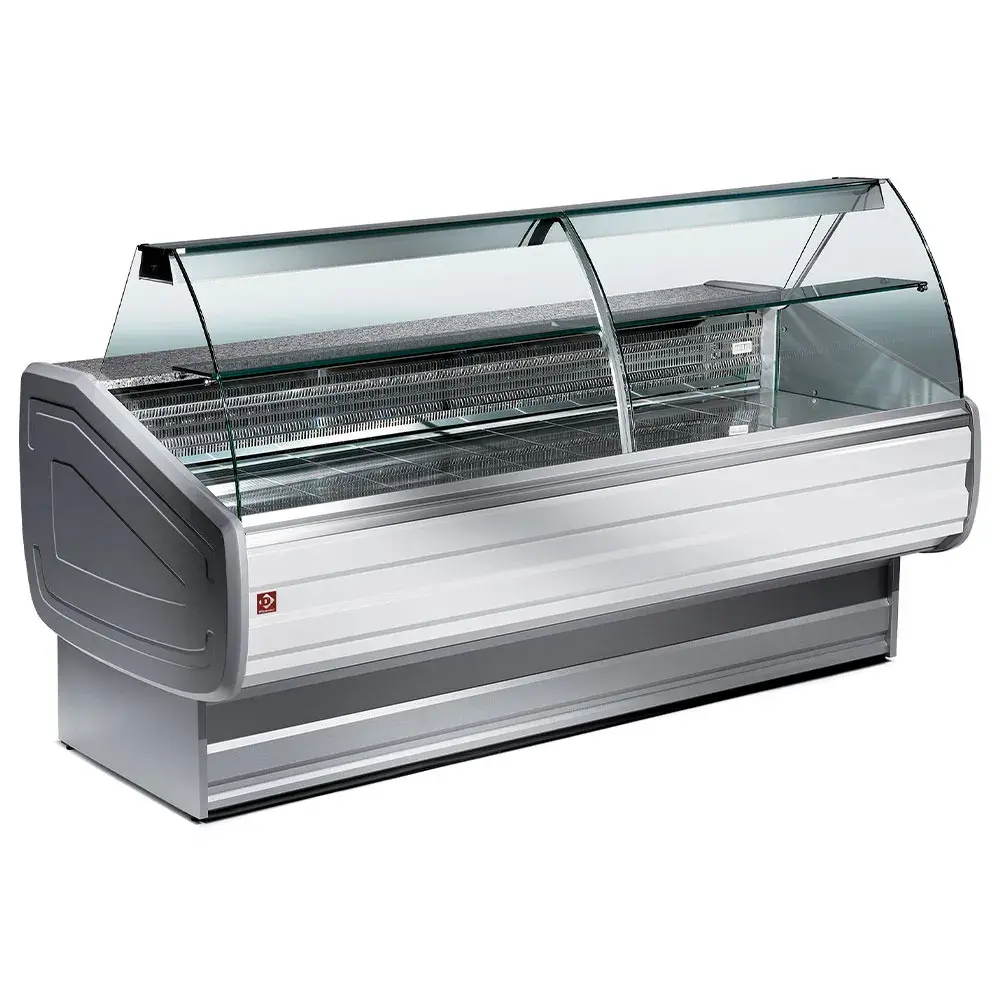 Refrigerated display counter curved glass, ventilated, with reserve - Main Image